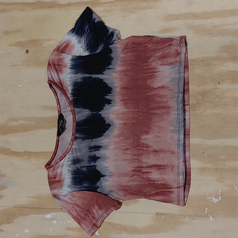 Say Anything Tie Die Crop Top Small